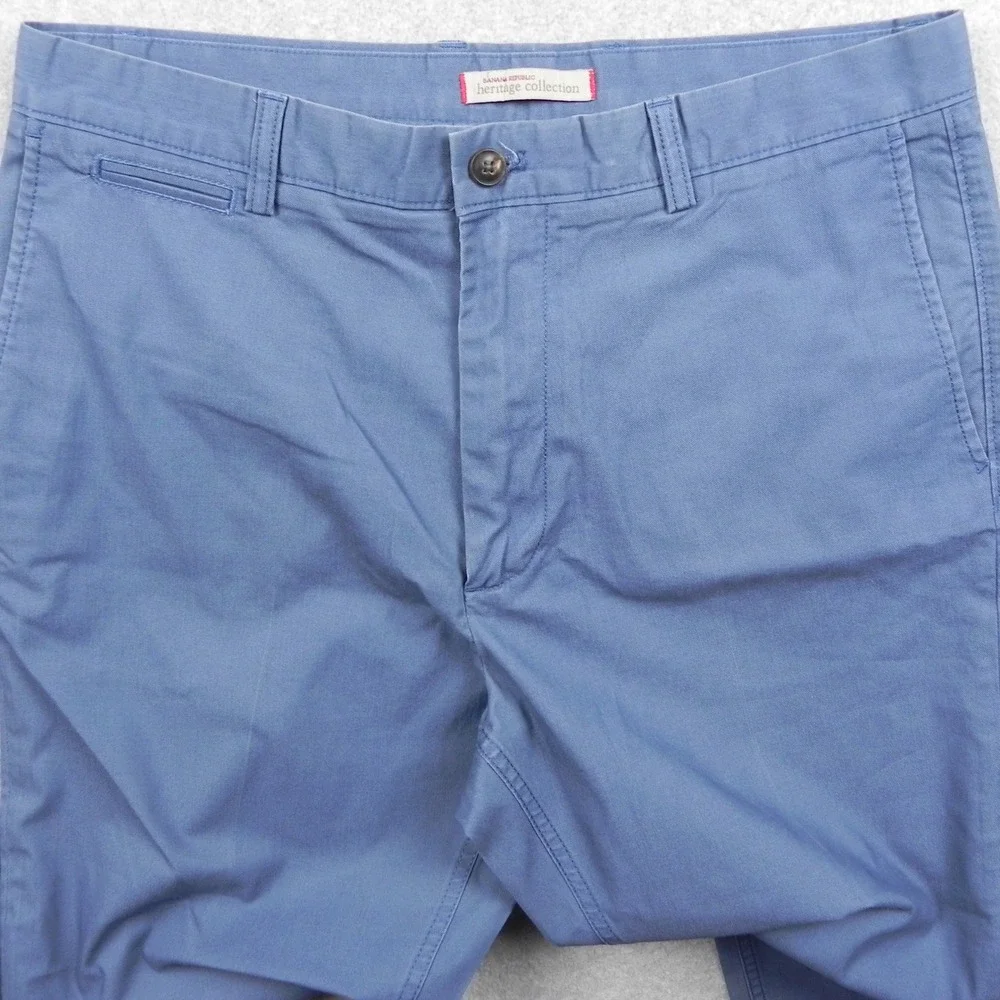 Banana Republic Heritage Collection Chinos Mens 33x30 Blue Stretch Cotton Pants
